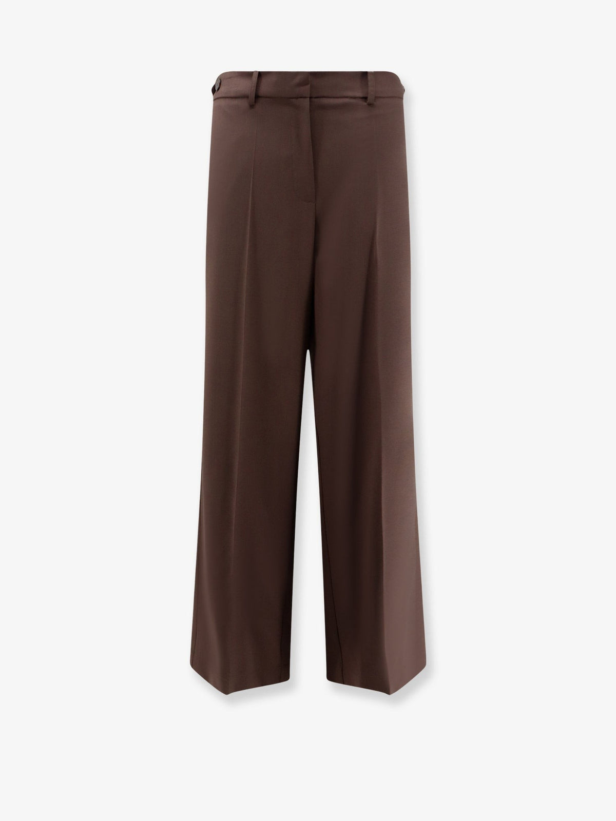 Alysi Women's Stretch Virgin Wool Trousers Brown