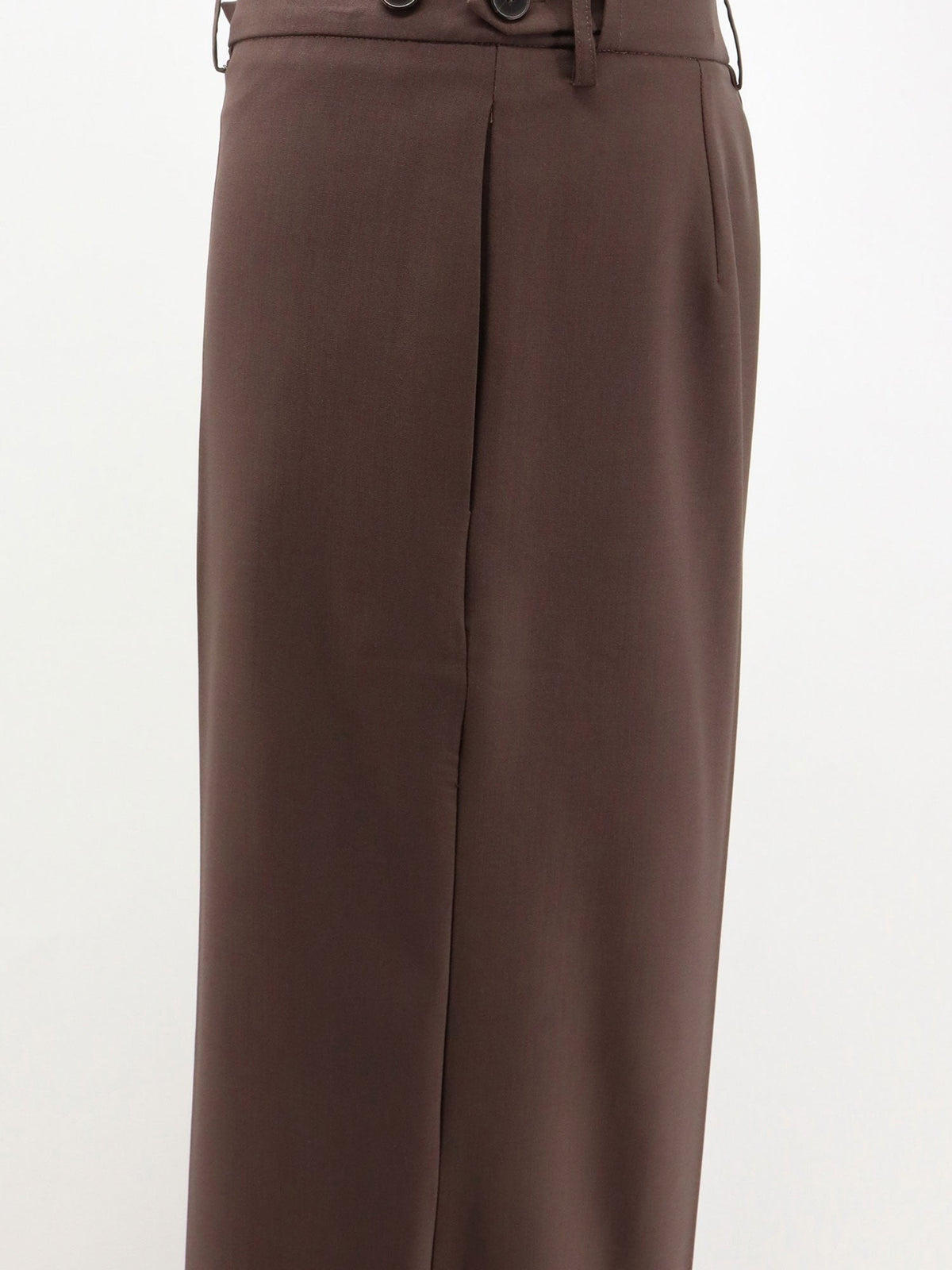 Alysi Women's Stretch Virgin Wool Trousers Brown
