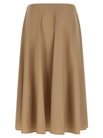 Moschino Stretch Wool Skirt Beige