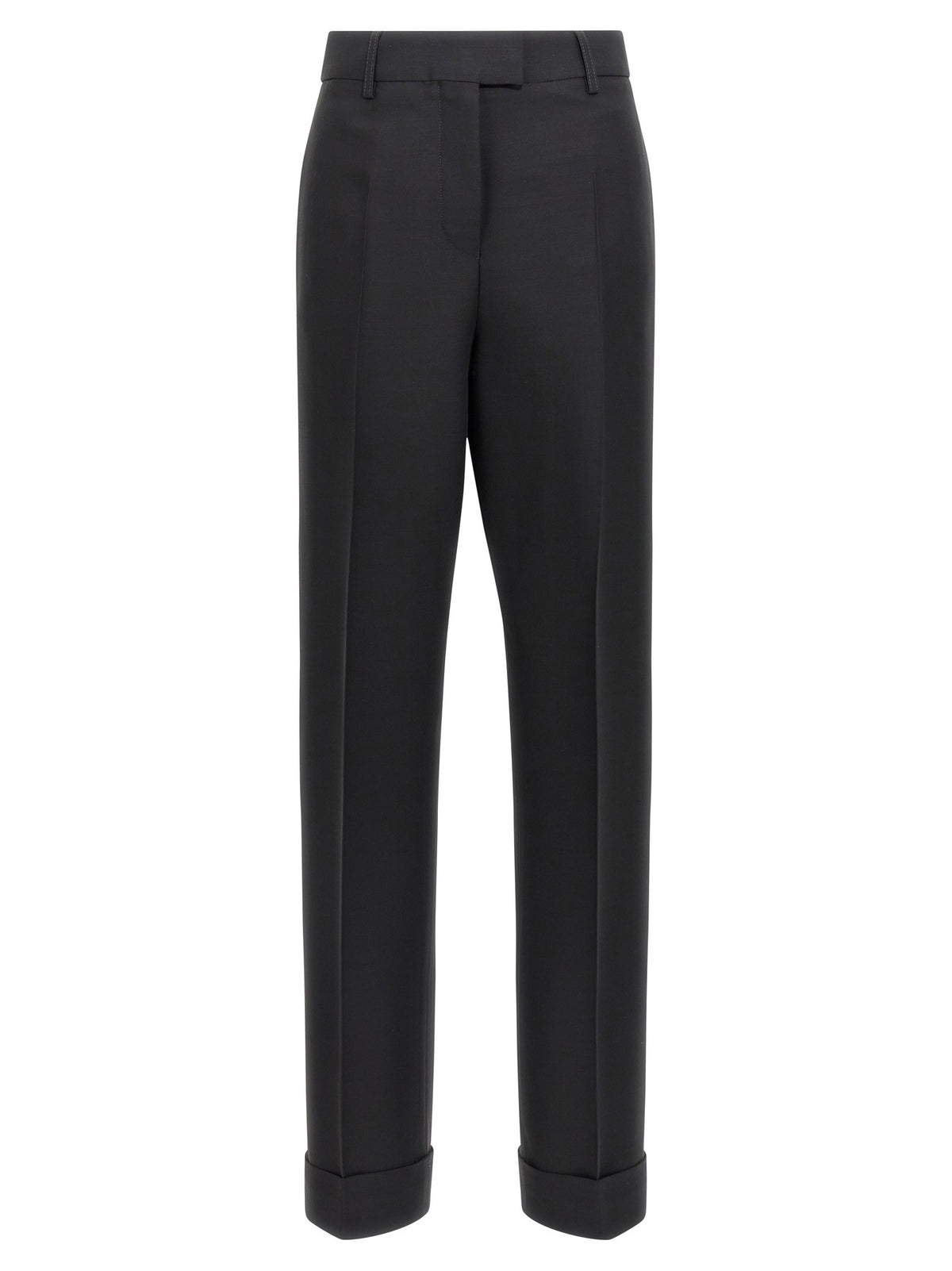 Ferragamo Stretched Pleated Trousers Black