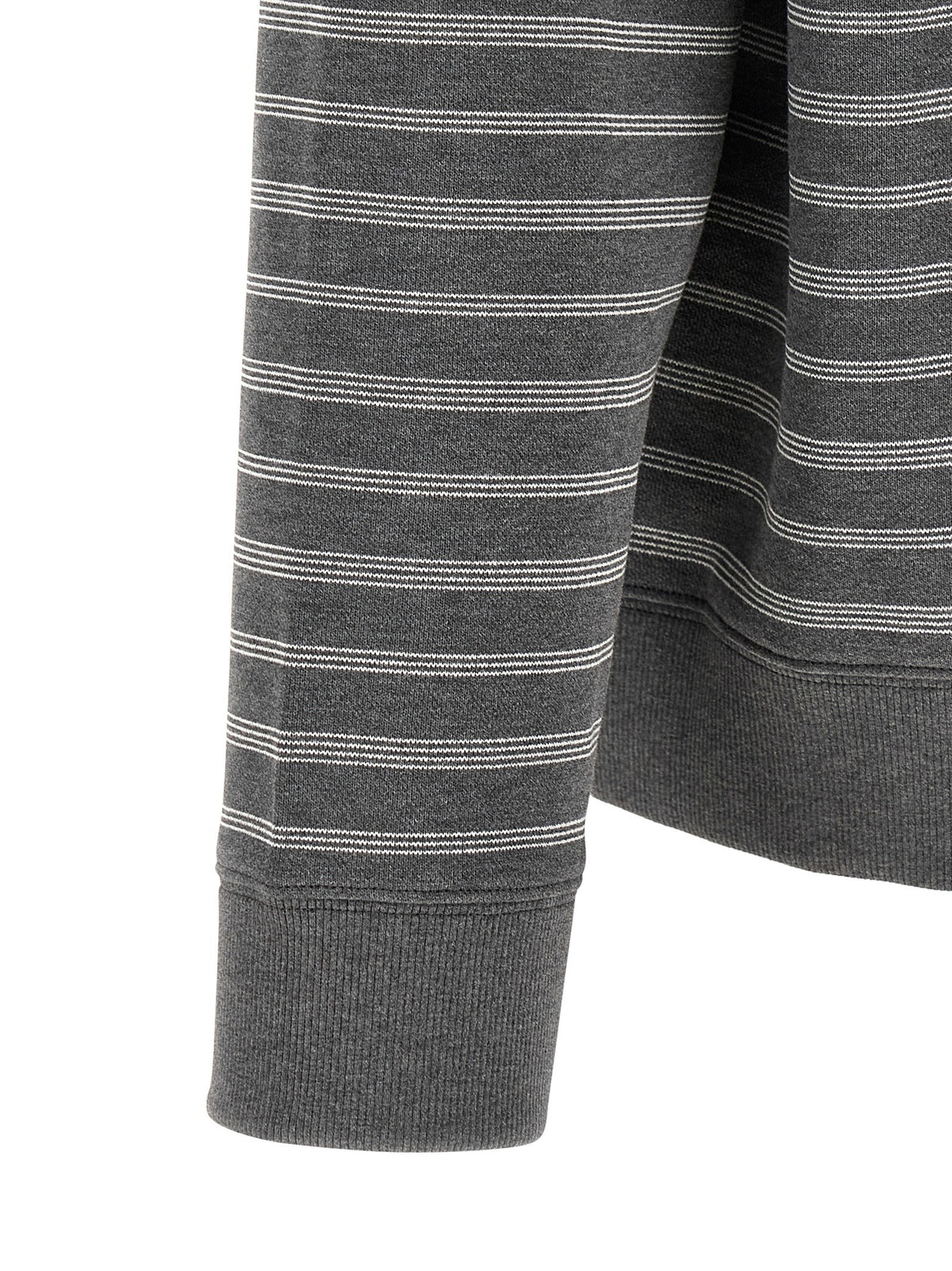 Miu Miu Striped Collared Sweatshirt Gold