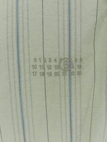 MM6 Maison Margiela Women's Striped Cotton Shirt Green