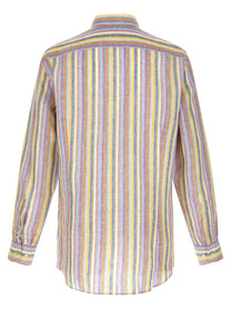 ETRO Striped Linen Shirt Gold