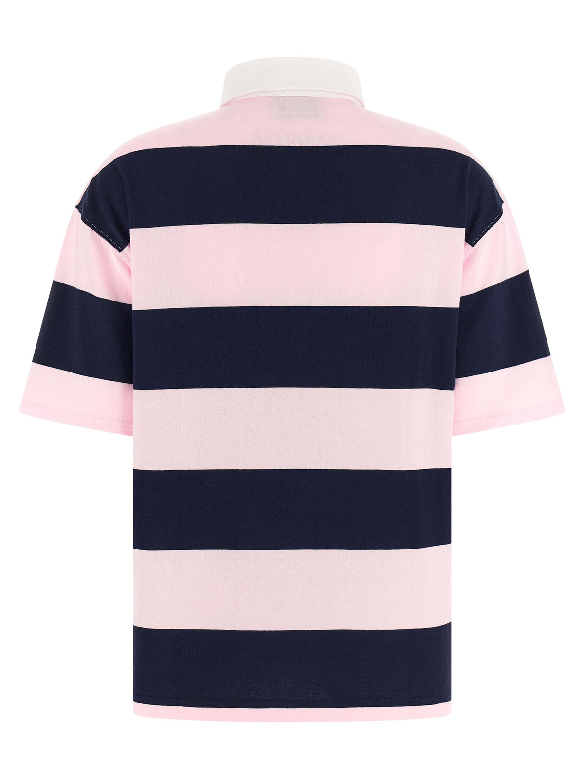 Coperni Striped Polo Shirt Gold