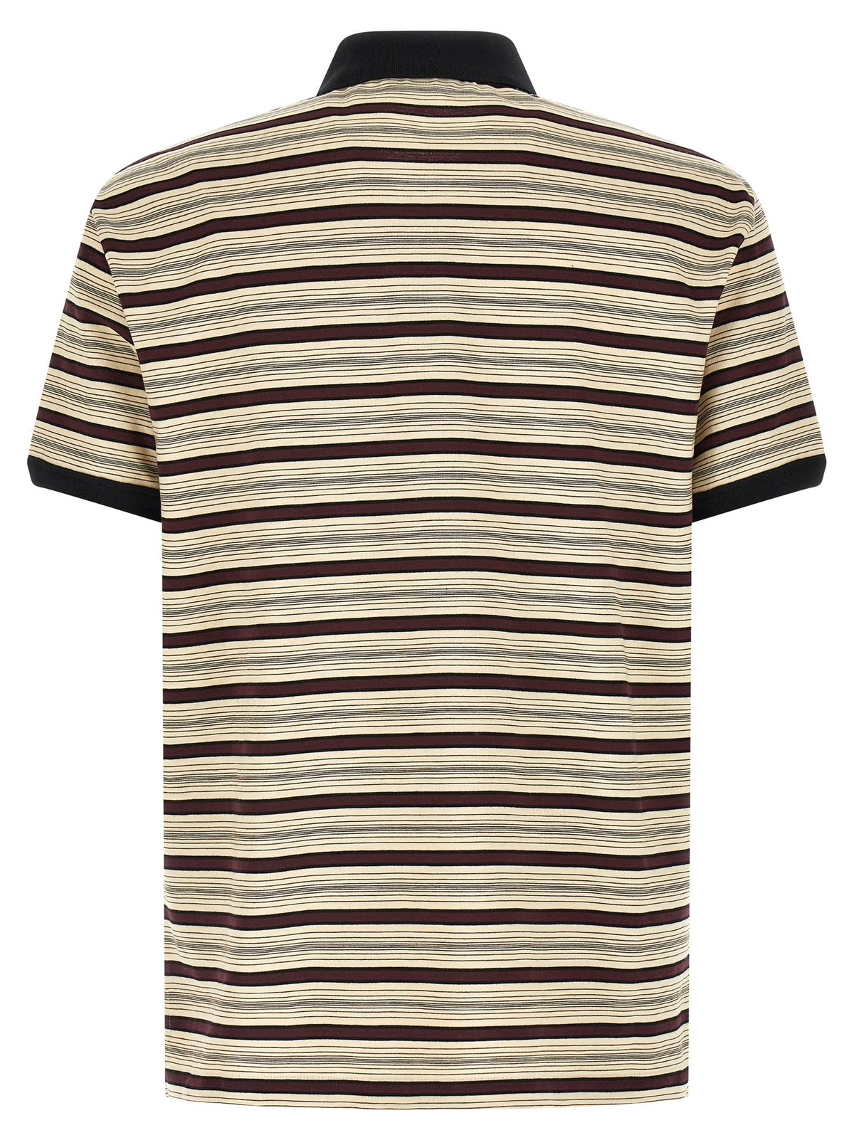 PRADA Striped Polo Shirt Gold