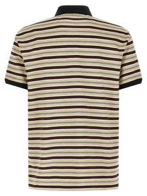 PRADA Striped Polo Shirt Gold