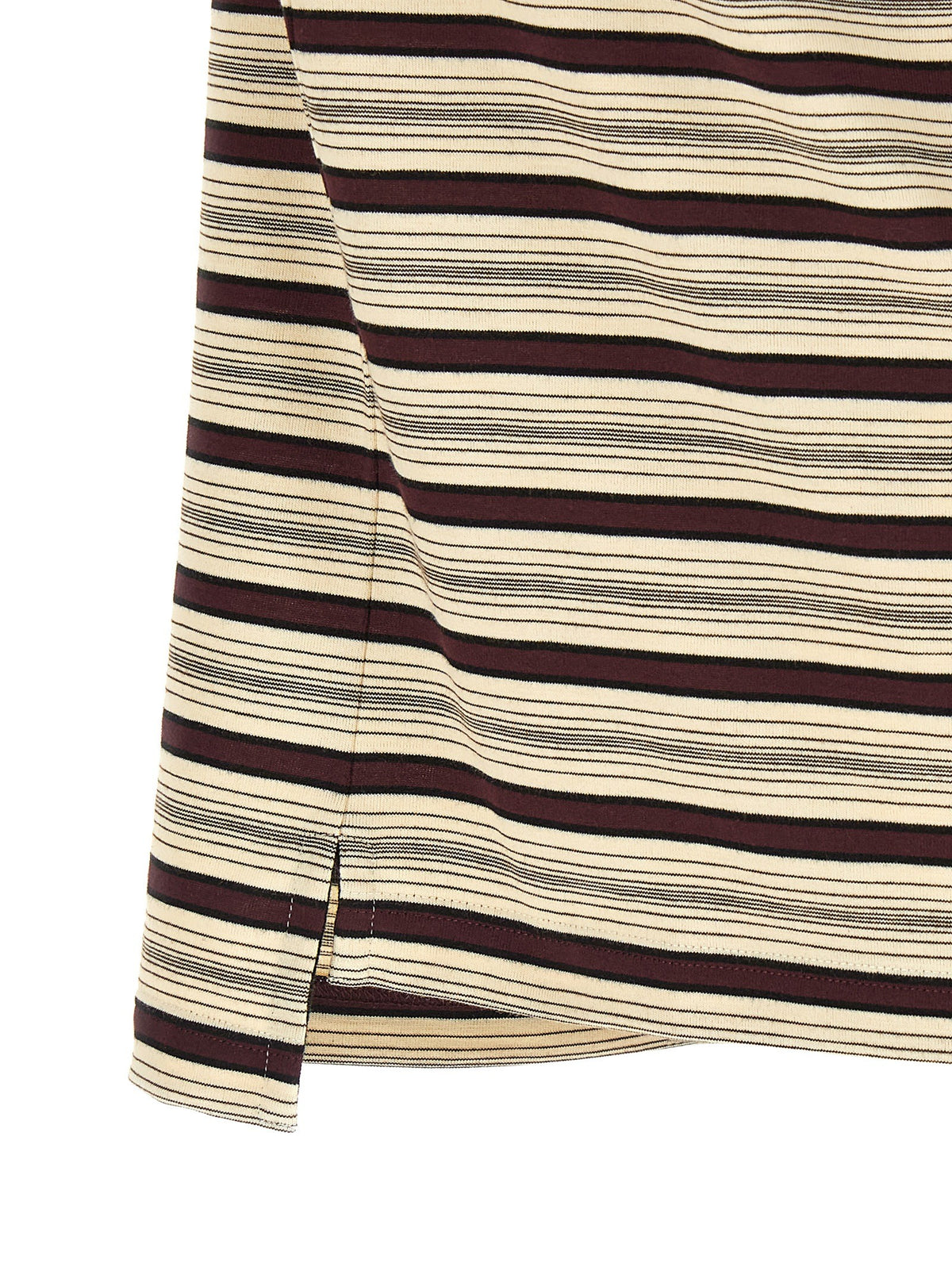 PRADA Striped Polo Shirt Gold