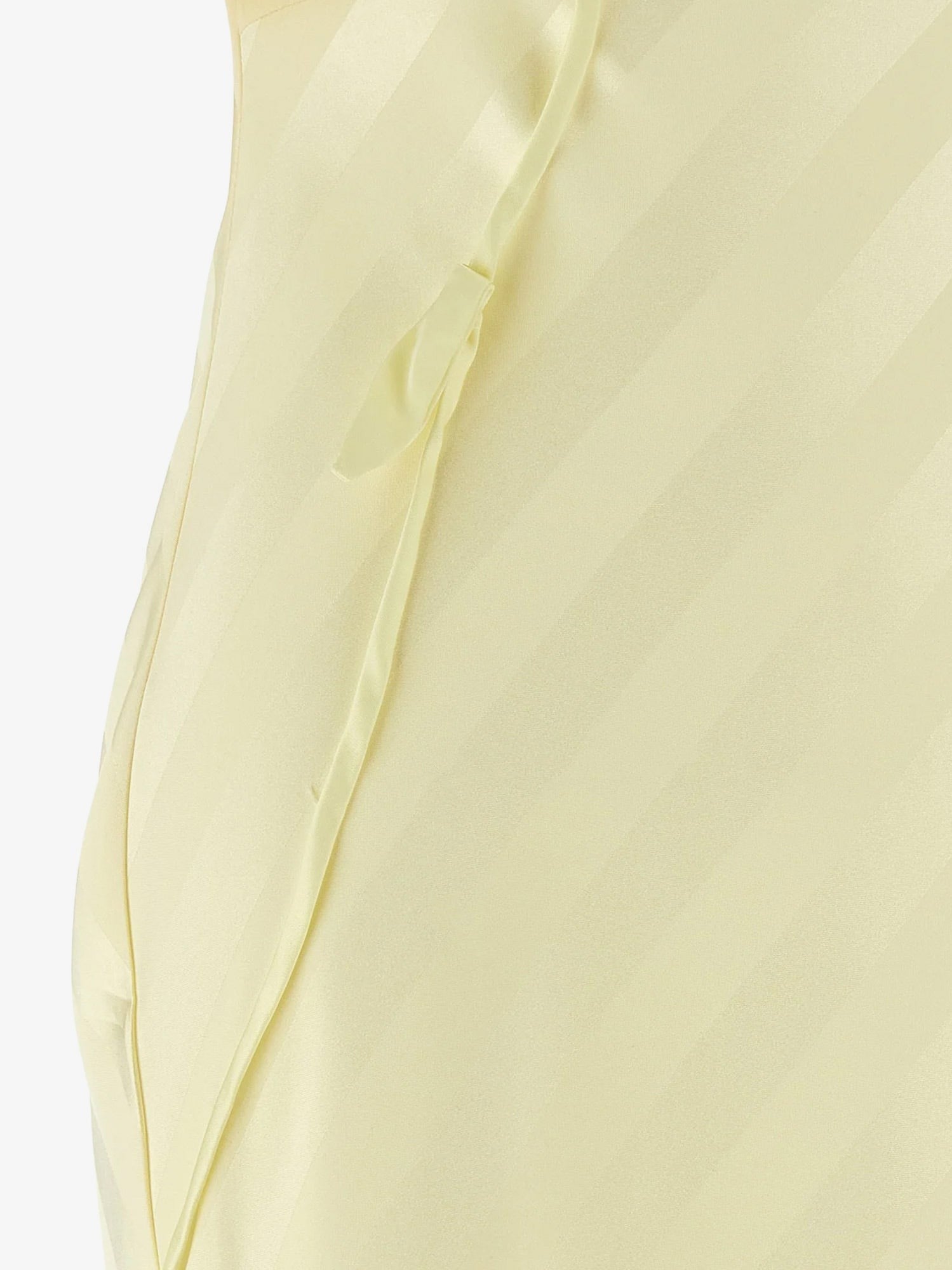 self-portrait Women's Satin Striped Long Dress Yellow