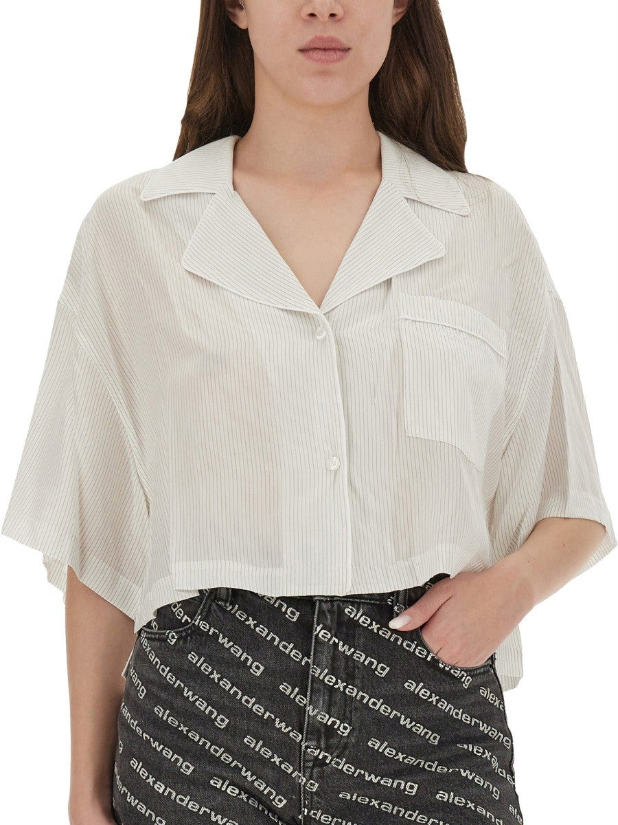 alexanderwang Women's Striped Shirt White