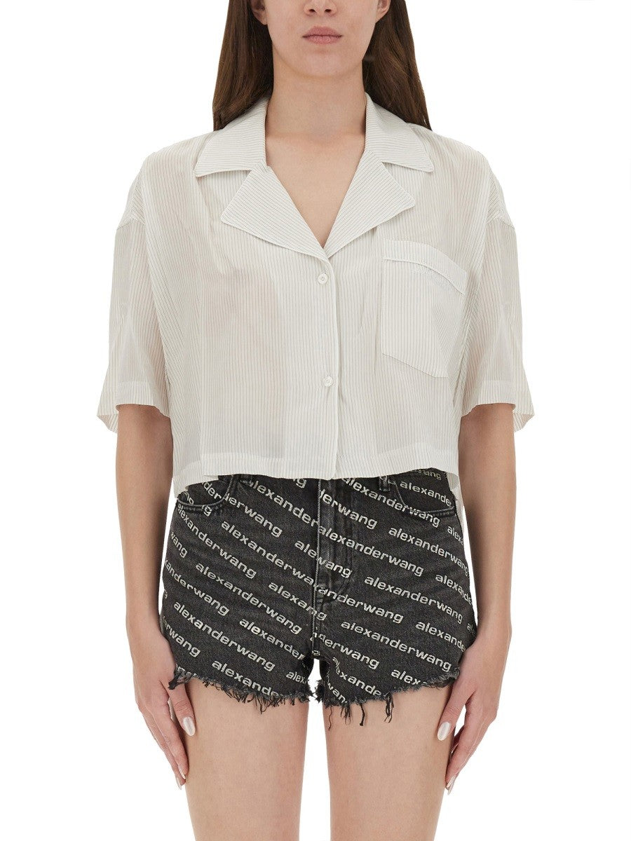 alexanderwang Women's Striped Shirt White