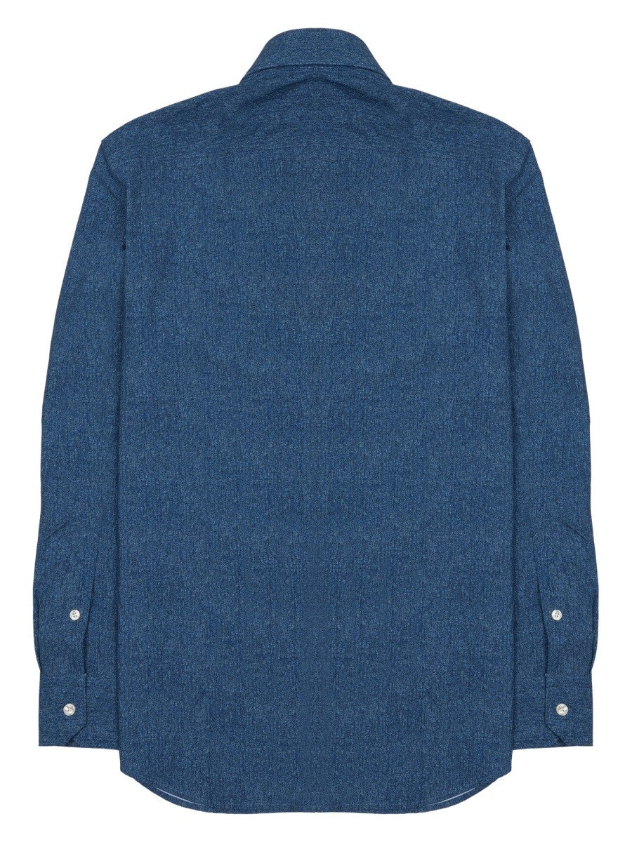 Archivium Be Updated Men's Camicia in Tessuto Tecnico Blue