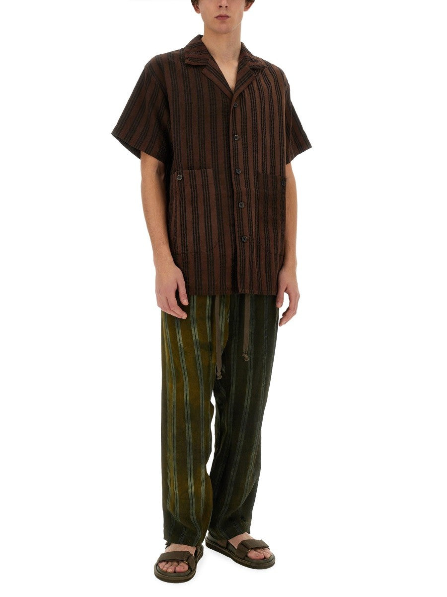 Uma Wang Men's Striped Shirt Multicolor