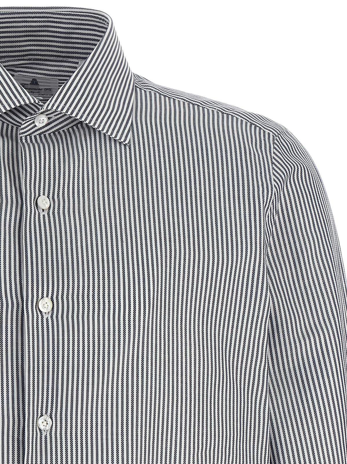 Finamore Striped Shirt Blue, view 3