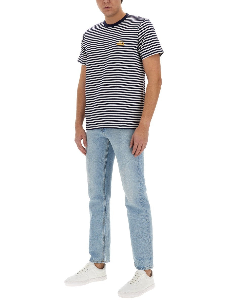 Woolrich Men's Striped Shirt Blue
