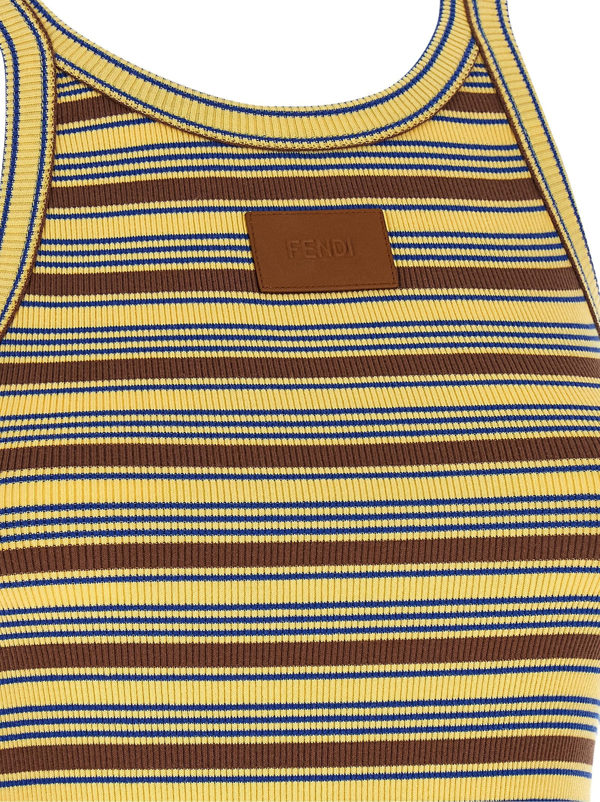 Fendi Striped Top Gold