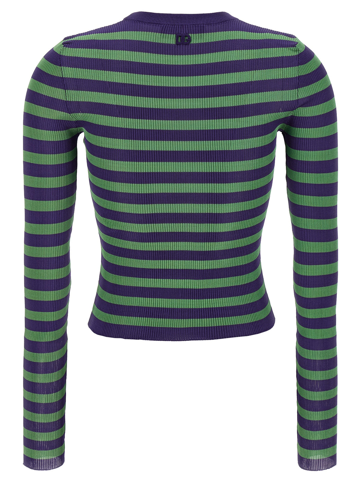 Dolce &amp; Gabbana Striped Viscose Sweater Gold