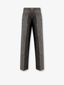 Dolce &amp; Gabbana Women's Striped Wool Pants White