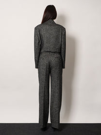 Dolce &amp; Gabbana Women's Striped Wool Pants White