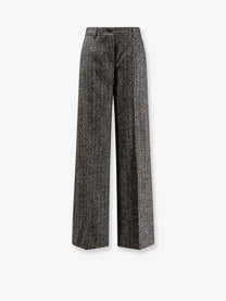 Dolce &amp; Gabbana Women's Striped Wool Pants White