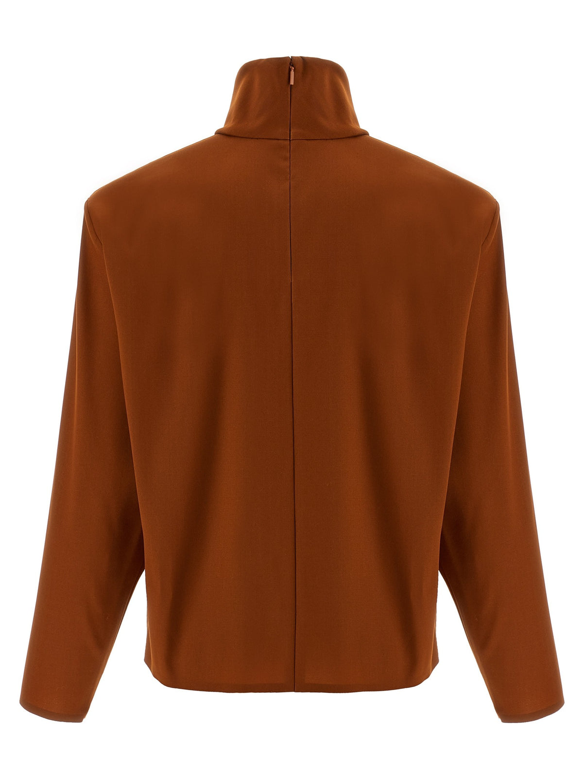 Saint Laurent Structured Shoulder Sweater Orange