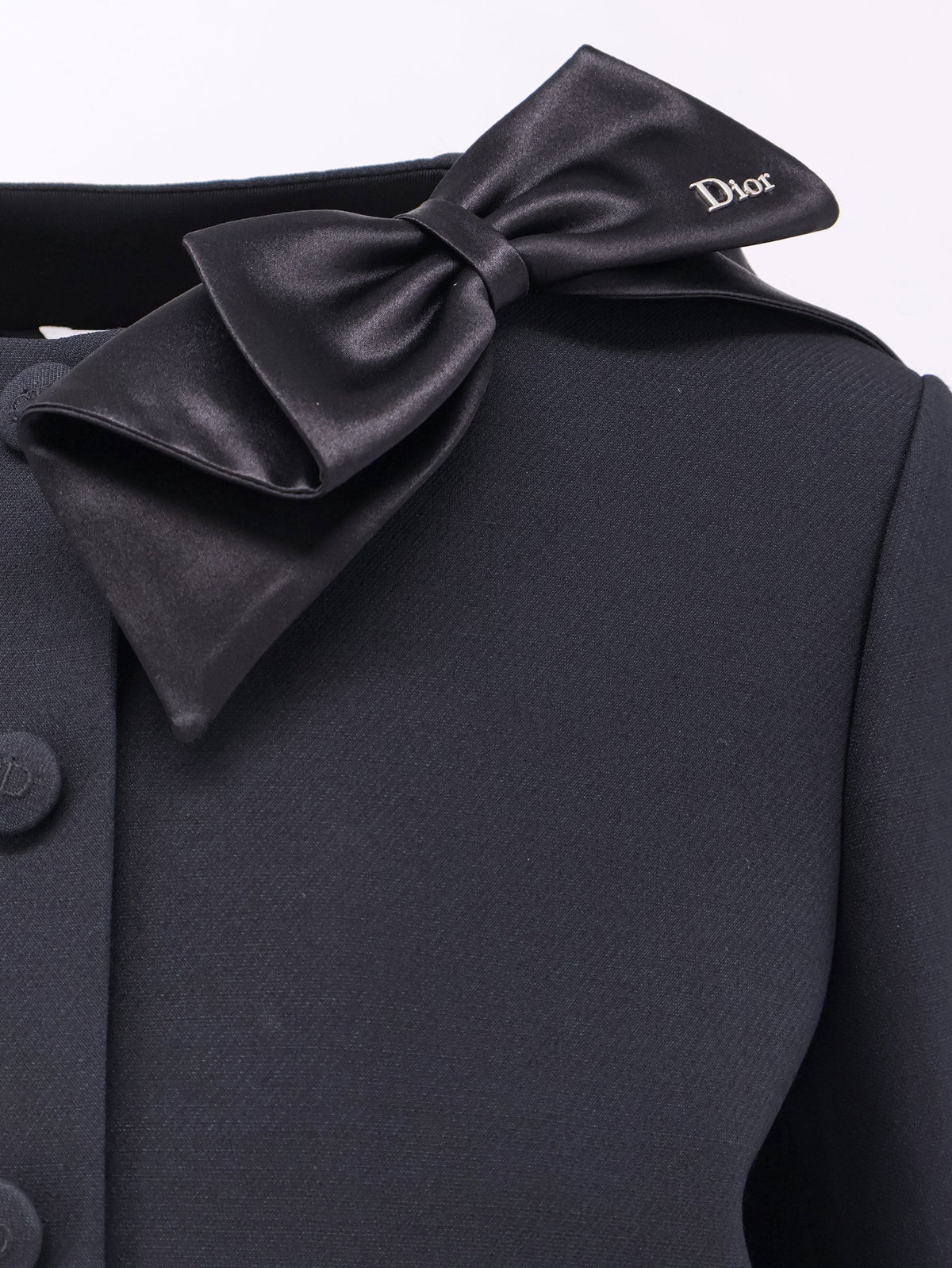 Dior Women's Structured Wool and Silk Tailored Blazer Black