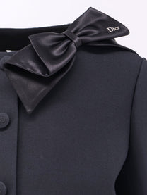Dior Women's Structured Wool and Silk Tailored Blazer Black