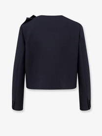Dior Women's Structured Wool and Silk Tailored Blazer Black