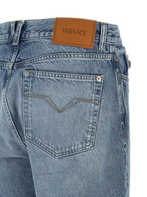 Versace Studded Jeans Blue