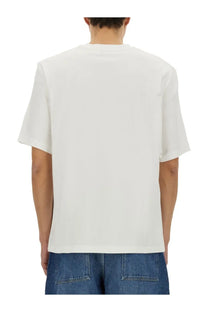 Studio nicholson men’s white short-sleeved crew neck t-shirt perfect for casual wear
