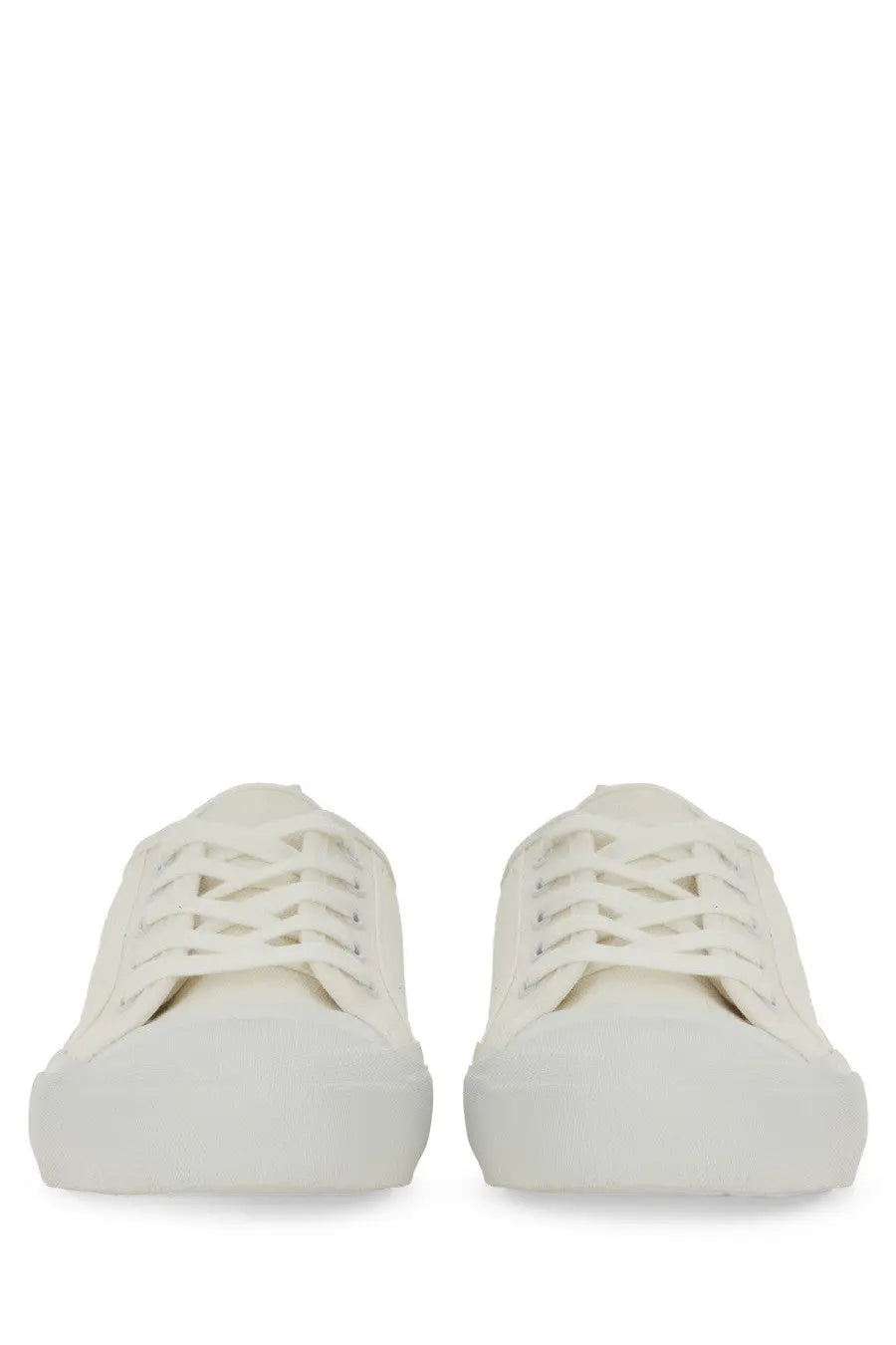 Studio Nicholson men’s sneaker Byrd white off-white canvas low-top with matching laces and chunky rubber sole