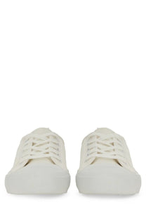Studio Nicholson men’s sneaker Byrd white off-white canvas low-top with matching laces and chunky rubber sole