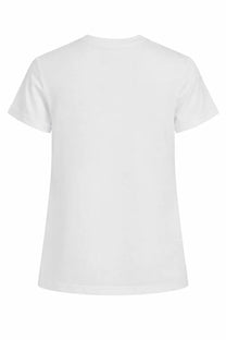 Studio Nicholson women’s white cotton t-shirt with a simple crew neck and short sleeves front view
