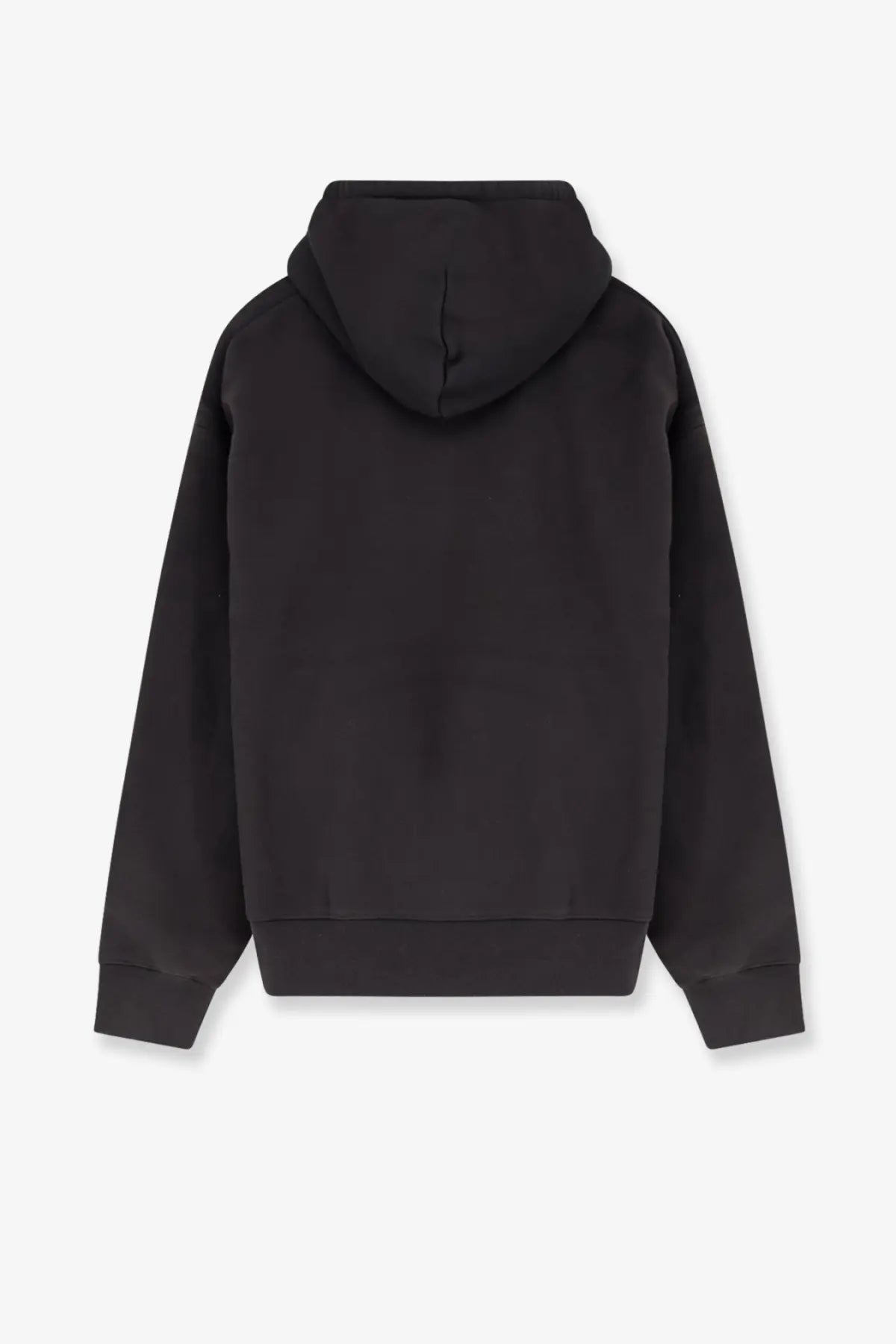 Stussy men’s black cotton blend sweatshirt with minimalist design and ribbed cuffs for casual wear