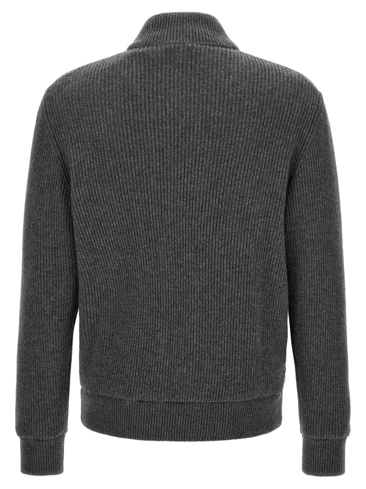 Brunello Cucinelli Suede and Wool Jacket Grey, view 2