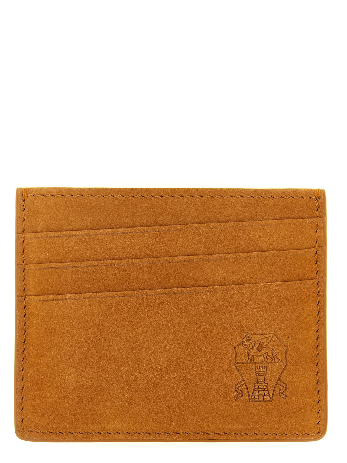 Brunello Cucinelli Suede Card Holder Brown