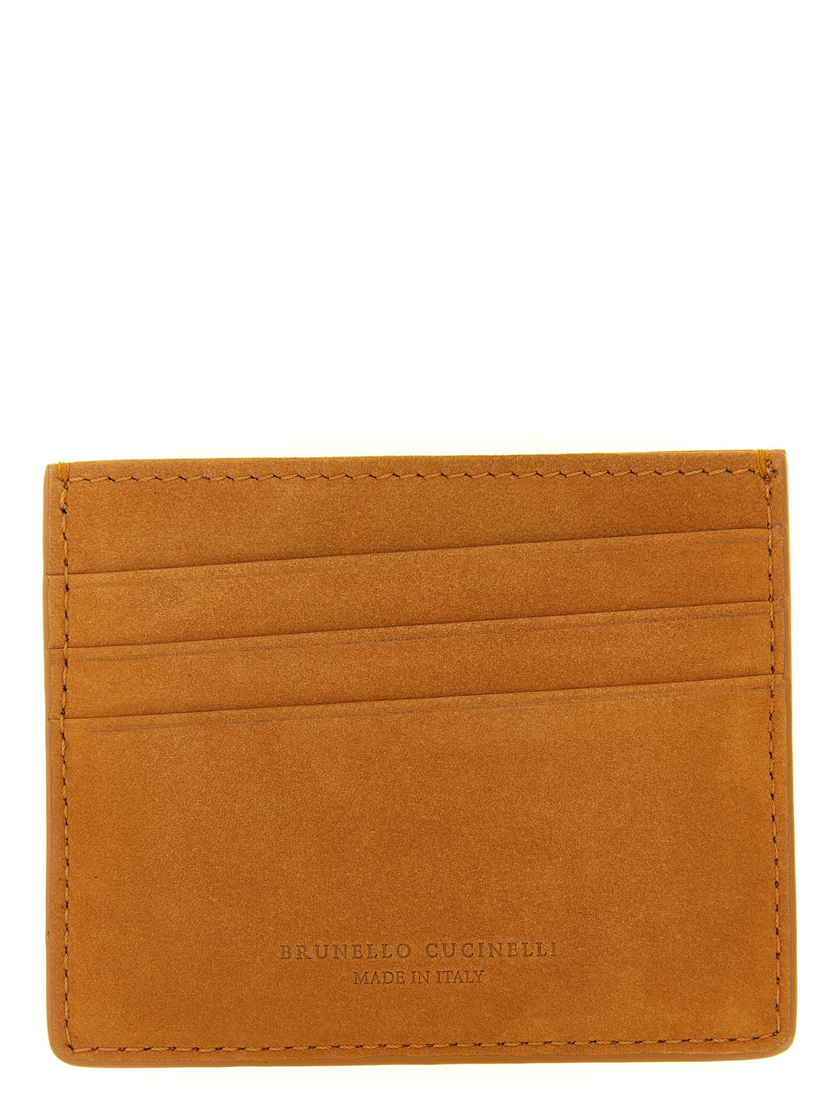 Brunello Cucinelli Suede Card Holder Brown