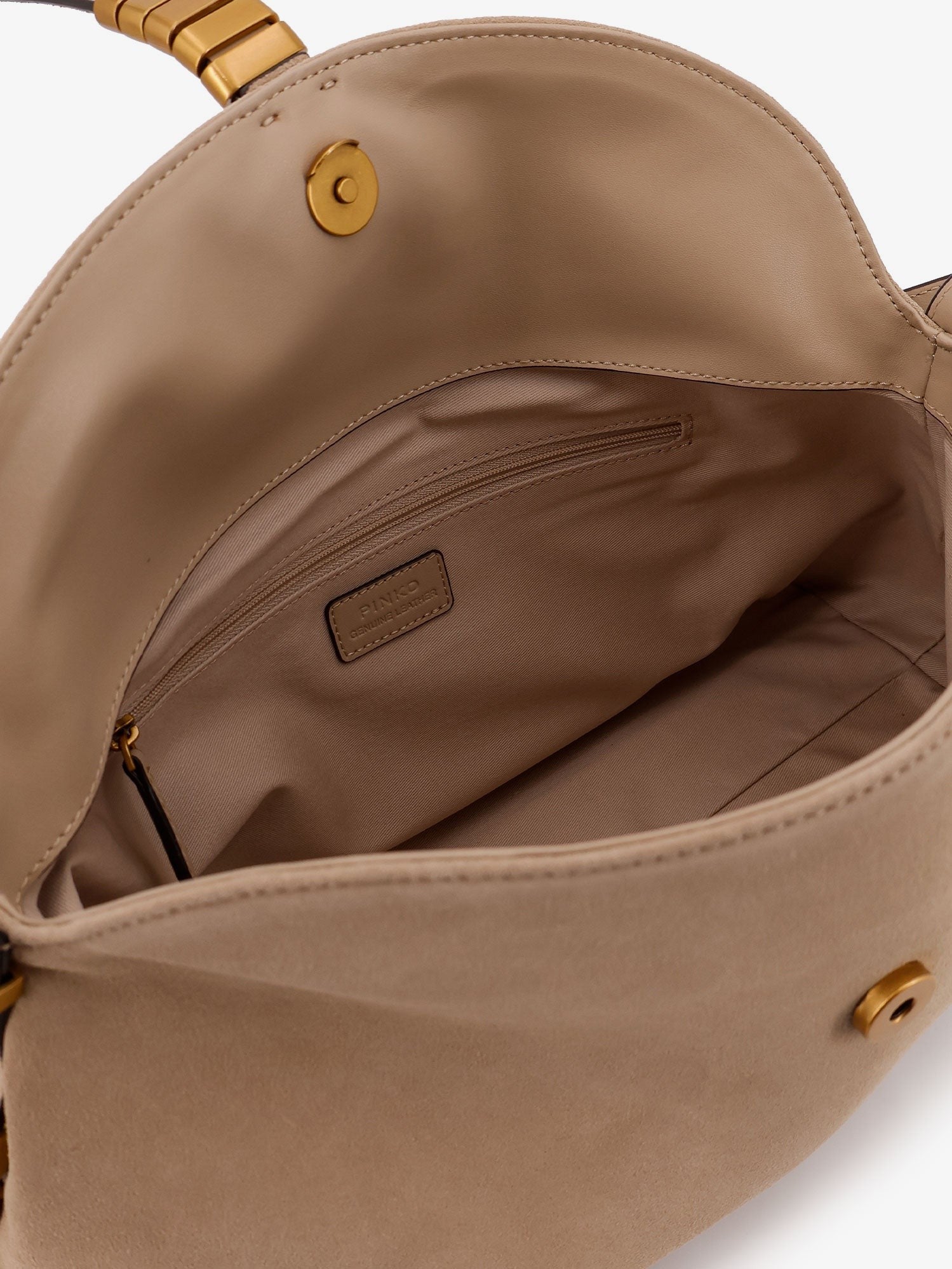 Pinko Women's Saddle Horizontal Shoulder Bag Beige