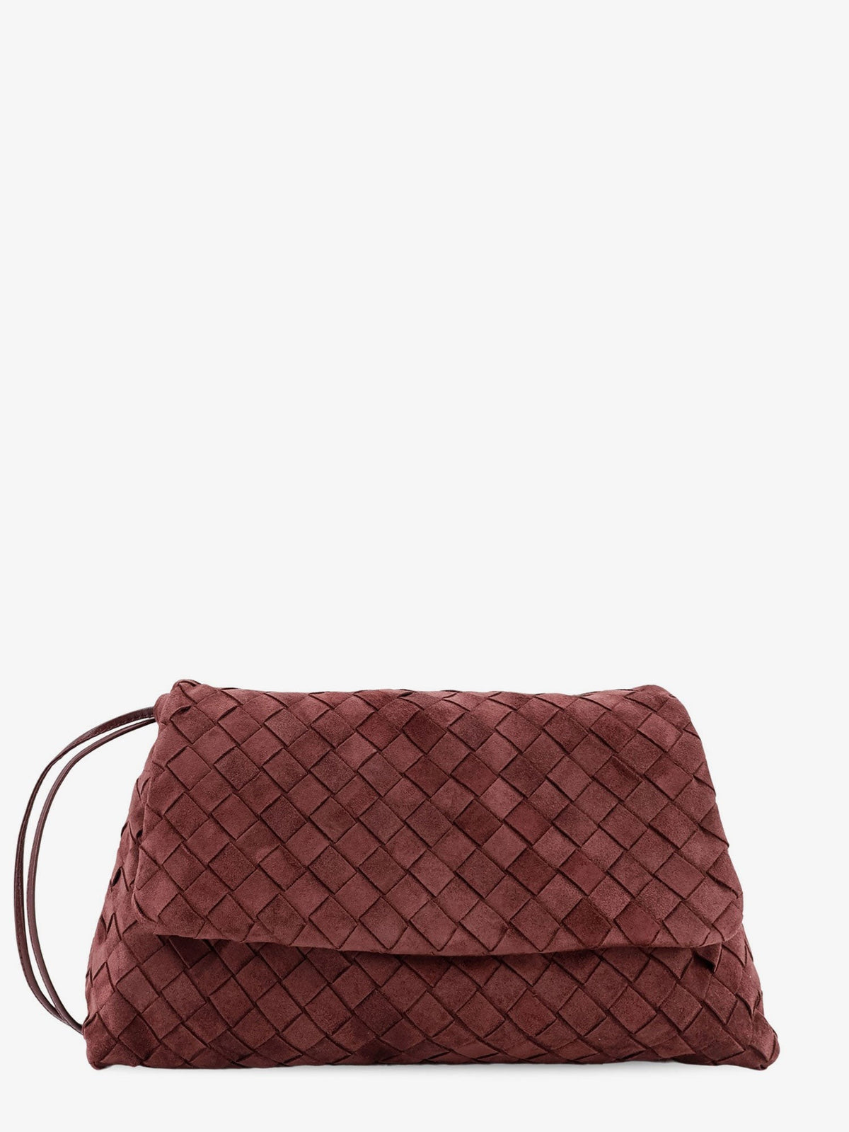 Bottega Veneta Women's Suede Giorno Crossbody Bag Deepmahogany