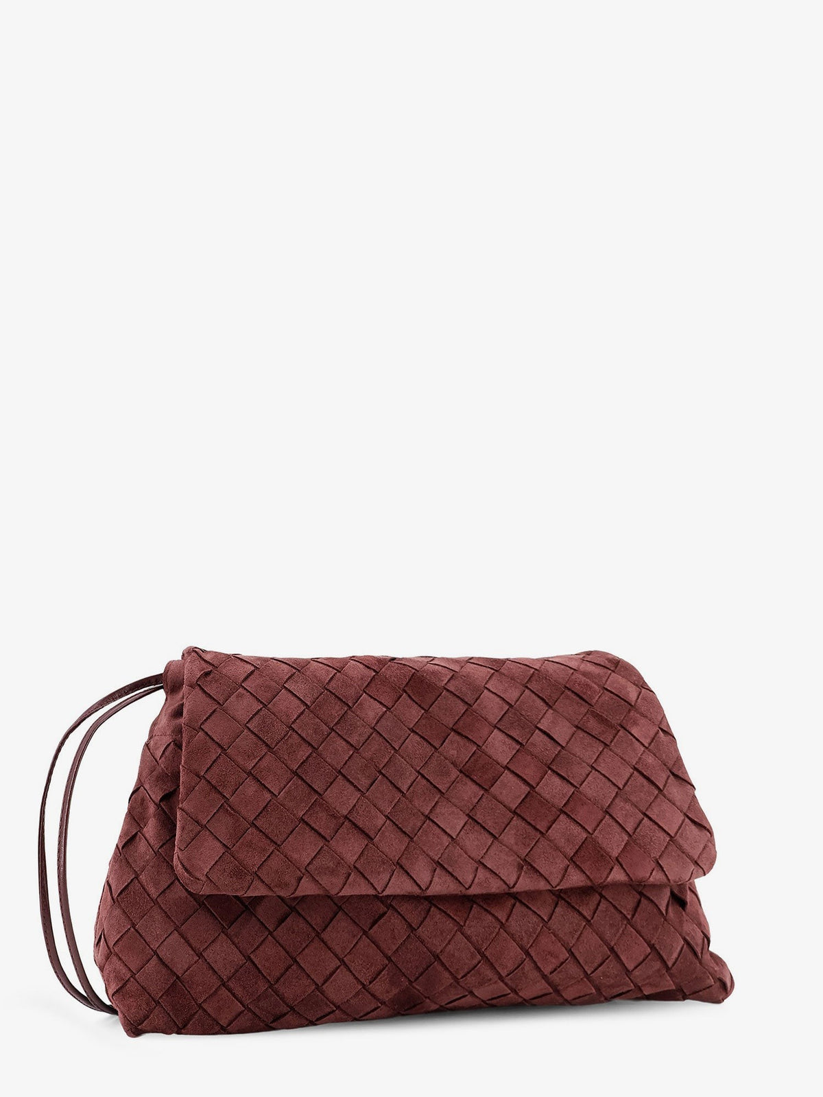 Bottega Veneta Women's Suede Giorno Crossbody Bag Deepmahogany