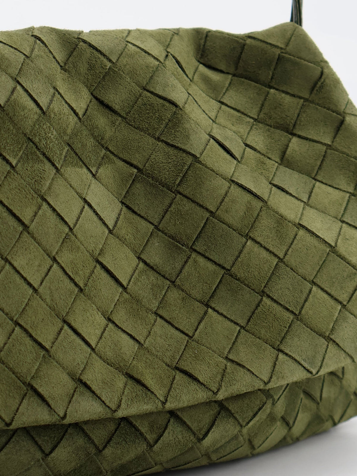 Bottega Veneta Women's Suede Giorno Shoulder Bag Green