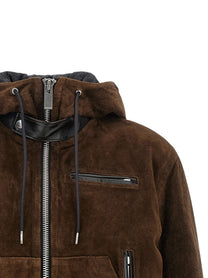 Sacai Suede Jacket Brown