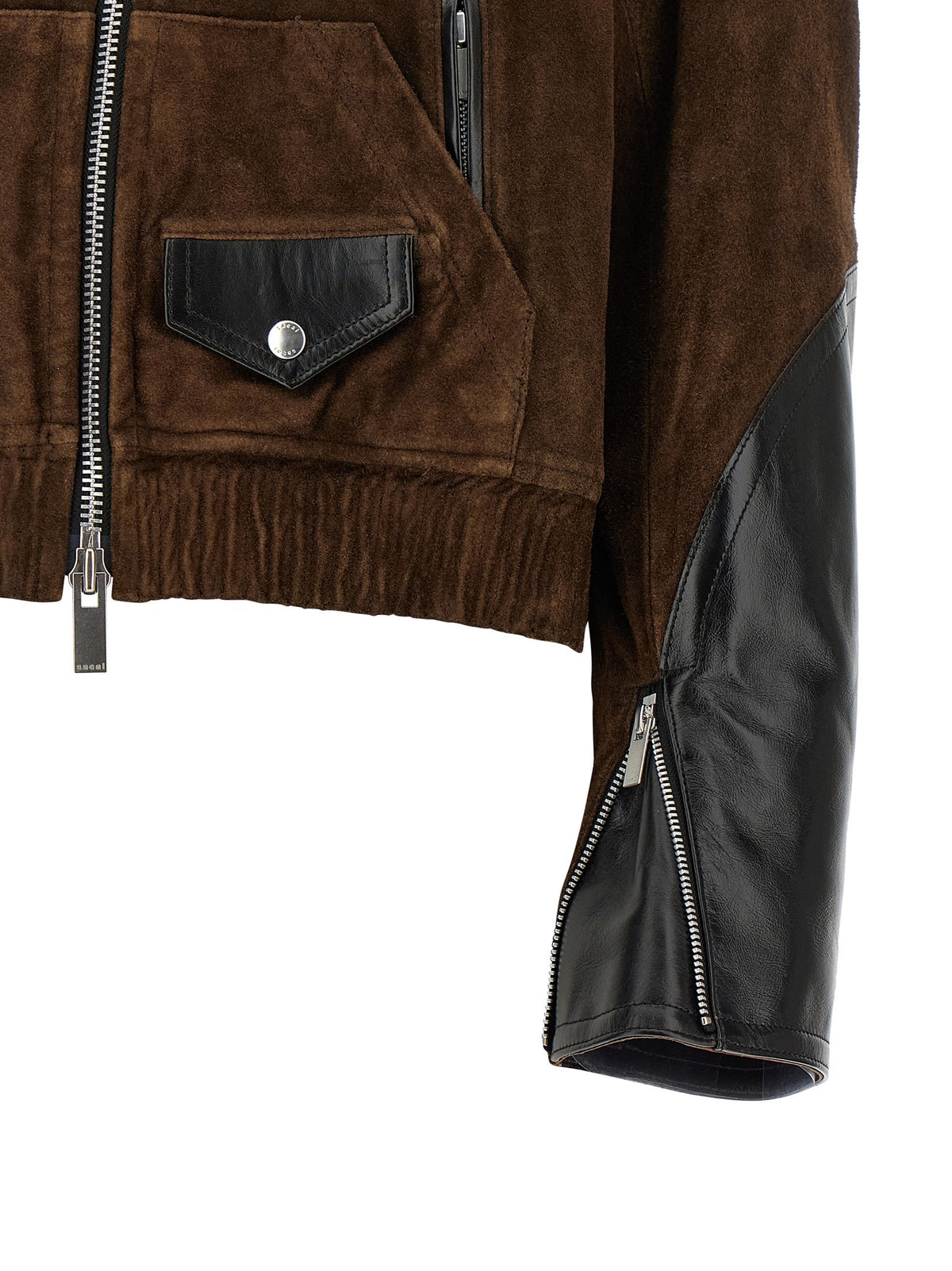 Sacai Suede Jacket Brown