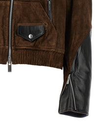 Sacai Suede Jacket Brown