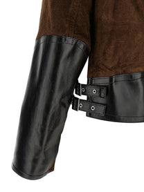 Sacai Suede Jacket Brown