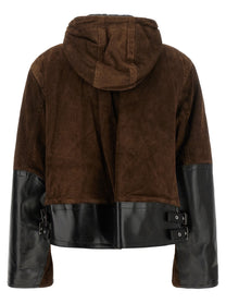 Sacai Suede Jacket Brown
