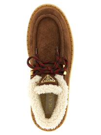 PRADA Suede Lace Ups Brown