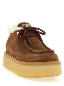 PRADA Suede Lace Ups Brown