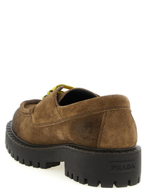 PRADA Suede Lace Ups Brown
