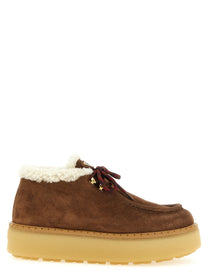 PRADA Suede Lace Ups Brown