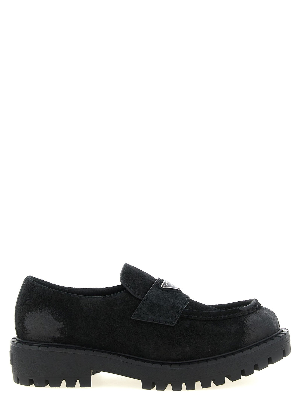 PRADA Suede Loafers Black